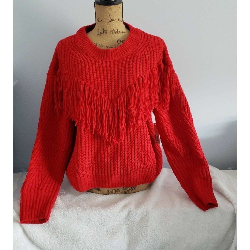 No Boundaries Juniors Pullover Sweater Size XL Red‎